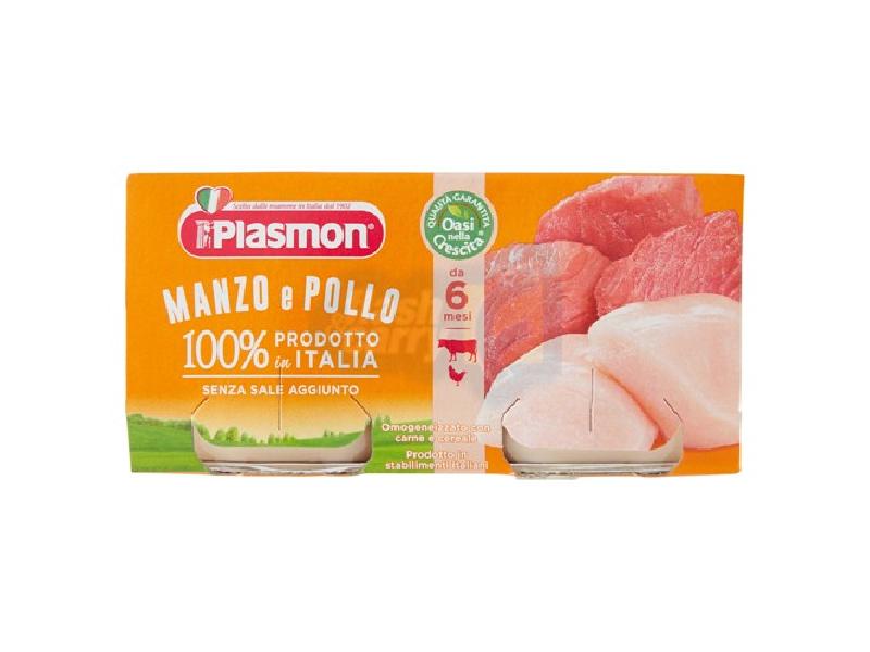 PLASMON OMOG.MANZO/POLLO 2X80GR.