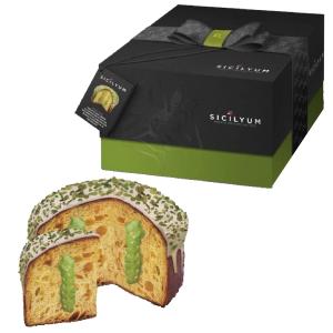 PANETTONE PISTACCHIO 1000 G SCATOLA SICILYUM