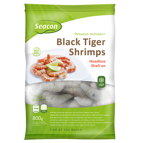 SCAMPI BLACK TIGRE DECORTIQUE 16/20 SEACON 800GR