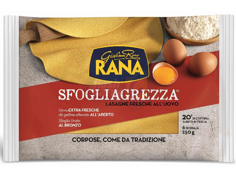 RANA LASAGNA SFOGLIAGREZZA GR.250 PASTA FRESCA LASAGNE ALL'UOVO 