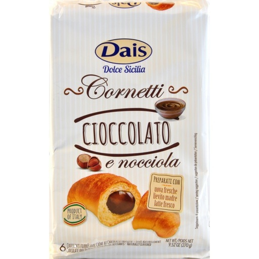 [3367] DAIS CORNETTI CIOCCOLATO E NOCCIOLA GR 270