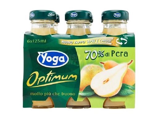 [010631] YOGA SUCCHI DI FRUTTA PERA VETRO 6*125 ML