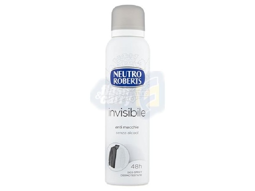 [004980] ROBERTS DEO SPRAY 150ML INVISIBILE