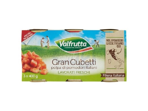 [006463] VALFRUTTA POLPA GRAN CUBE.GR.400X3