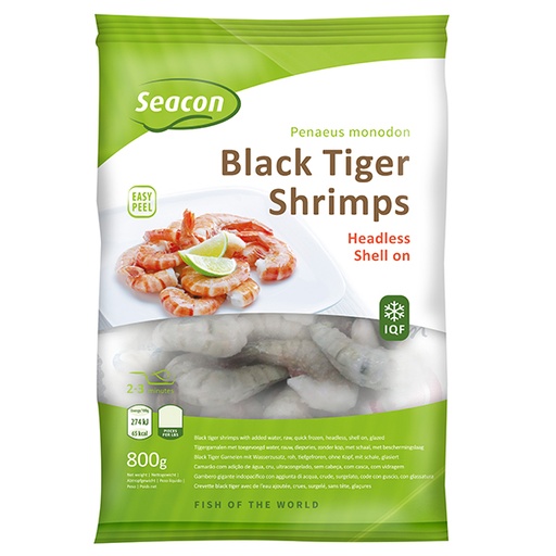 [000049B] SCAMPI BLACK TIGRE DECORTIQUE 16/20 SEACON 800GR