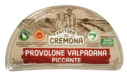 [PRSV3700] PROVOLA VALPADANA DOP PICCANTE CREMONA PLAC 250GR