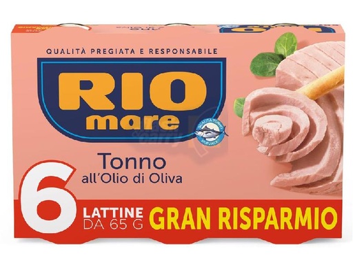 [179071] RIO MARE TONNO OLIO OLIVA GR.65x6